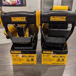 Dewalt 27' x 2 in Ratchet Straps, 10000 lb, DJ-Hook